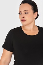 Базовая хлопковая футболка ILANA черного цвета Garne 3040381 фото №5