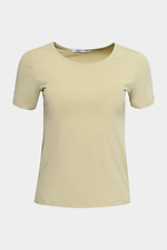 Базовая хлопковая футболка ILANA зеленого цвета Garne 3040384 фото №9