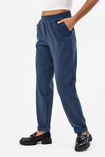 Полушерстяные брюки с отворотами синего цвета Garne 3041394 фото №3