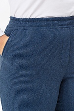 Полушерстяные брюки с отворотами синего цвета Garne 3041394 фото №10