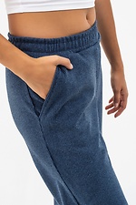 Укороченные полушерстные брюки ISMA с отворотами синего цвета Garne 3041397 фото №6