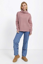 Теплий жіночий светр із цільов'язаним коміром хомут  4038405 фото №2
