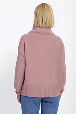 Теплый женский свитер с цельновязаным воротником хомут  4038405 фото №3