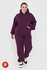 Утеплені штани на резинці фіолетового кольору Garne 3041408 фото №2