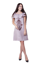 Жіноча лляна сукня вишиванка з широким воланом на плечах Cornett-VOL 2012412 фото №1