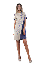 Женское льняное платье вышиванка с коротким рукавом Cornett-VOL 2012413 фото №1
