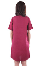Женское льняное платье вышиванка с коротким рукавом Cornett-VOL 2012415 фото №4