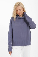 Теплий жіночий светр із цільов'язаним коміром хомут  4038418 фото №1