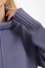 Теплый женский свитер с целевязанным воротником хомут  4038418 фото №4