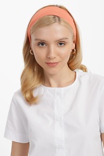 Трикотажная повязка на голову весенняя оранжевого цвета Garne 3040482 фото №1