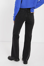Чорні жіночі джинси завищеної посадки з малюнком мандали  4014533 фото №3