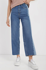 Двоколірні широкі джинси укороченого крою  4014547 фото №1