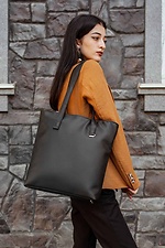 Чорна сумка шоппер із матової еко-шкіри SGEMPIRE 8015556 фото №1