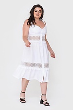 Літня лляна сукня DAPHNE в кантрі стилі з мереживом та рюшами Garne 3040567 фото №1