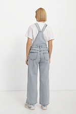 Жіночий джинсовий комбінезон прямого крою з вишивкою  4014572 фото №4