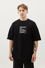 Patriotisches T-Shirt aus Baumwolle LUXURY übergroß schwarz GEN 9000577 Foto №1