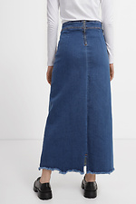 Длинная джинсовая юбка со шуровкой  4014584 фото №3