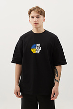 Хлопковая патриотрическая футболка LUXURY оверсайз черного цвета GEN 9000586 фото №1