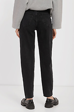Широкие черные джинсы мом с разноцветными заплатками  4014606 фото №3