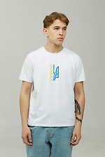 Мужская патриотрическая футболка LUXURY из белого хлопка GEN 9000622 фото №1