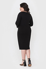Чорна сукня REMA з довгими рукавами і широким декольте Garne 3040624 фото №3