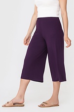 Широкие штаны кюлоты DILIA трикотажные фиолетового цвета Garne 3040641 фото №2