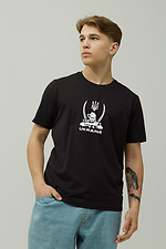 Мужская патриотрическая футболка LUXURY из черного хлопка GEN 9000645 фото №1