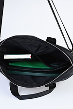 Чорна сумка для ноутбука з фактурного шкірозамінника на довгому ремінці SGEMPIRE 8015655 фото №3