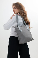 Містка сумка шоппер сірого кольору з довгими ручками SGEMPIRE 8015706 фото №4