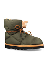 Зеленые ботинки дутики стеганные короткие на зиму Forester 4101748 фото №1