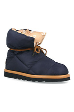 Синие ботинки дутики стеганные короткие на зиму Forester 4101752 фото №1