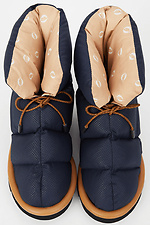 Синие ботинки дутики стеганные короткие на зиму Forester 4101752 фото №6