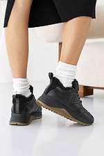 Жіночі кросівки шкіряні чорні зимові  8019870 фото №8