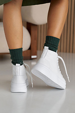 Женские ботинки кожаные зимние белые  8019959 фото №5