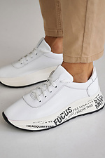 Жіночі кросівки шкіряні весняно-осінні білі  8019968 фото №2