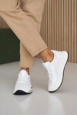 Жіночі кросівки шкіряні весняно-осінні білі  8019968 фото №5