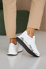 Жіночі кросівки шкіряні весняно-осінні білі  8019968 фото №6