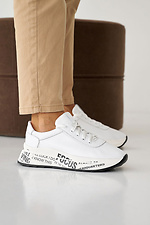 Жіночі кросівки шкіряні весняно-осінні білі  8019968 фото №10