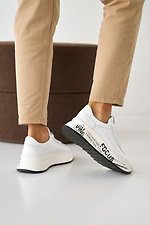 Жіночі кросівки шкіряні весняно-осінні білі  8019968 фото №11