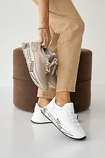 Жіночі кросівки шкіряні весняно-осінні білі  8019968 фото №12