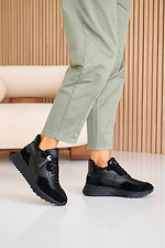 Женские кроссовки кожаные зимние черные на меху.  8019972 фото №9