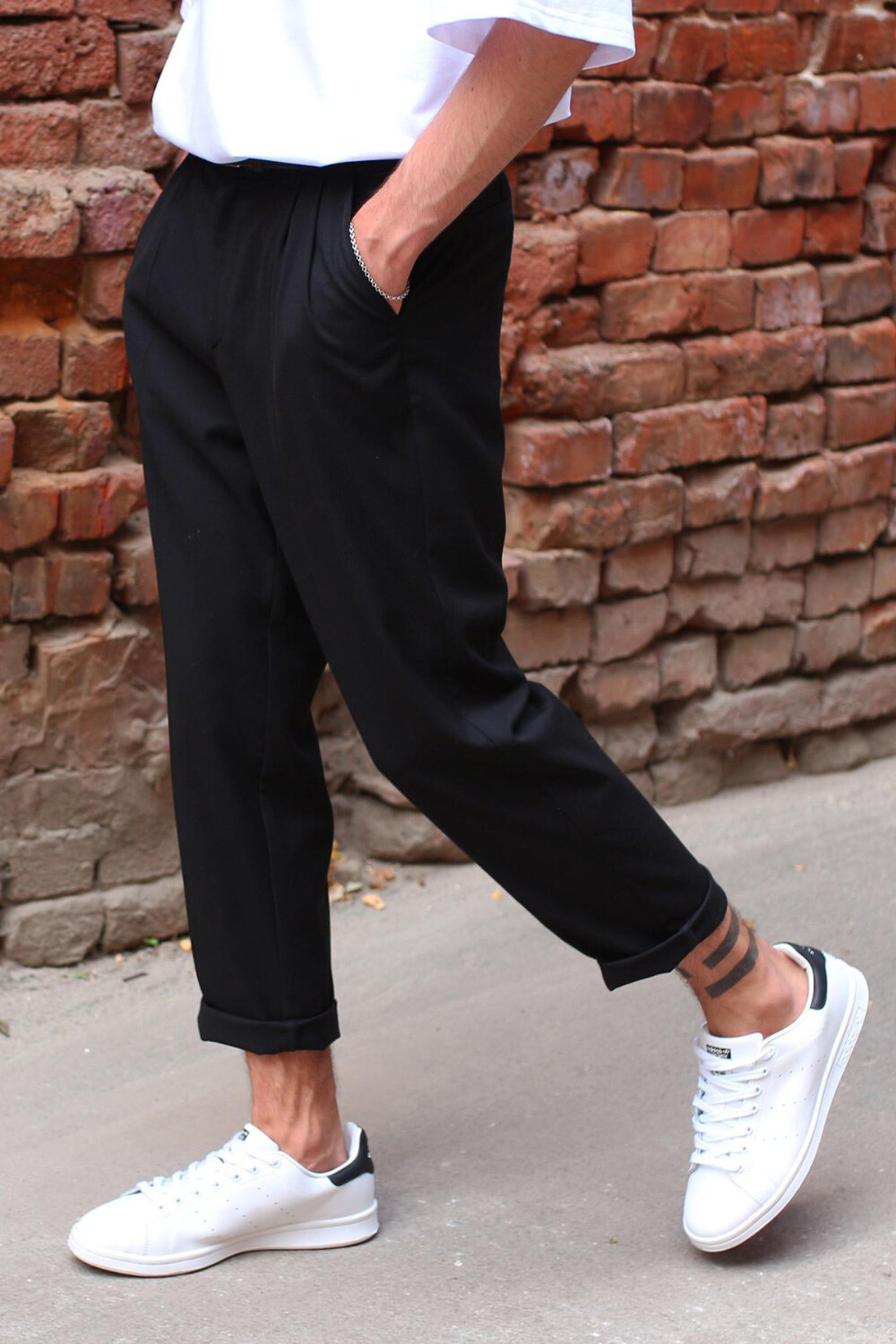 Черные короткие брюки мужские со стрелками ТУР 8037091 купить по цене 1249грн. в интернет-магазине Garne