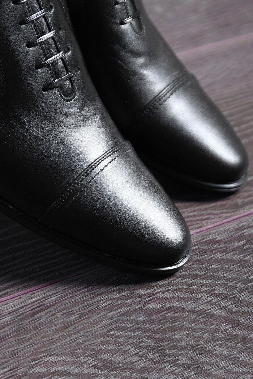 Мужские классические кожаные черные туфли без шнурков 4205184,  .