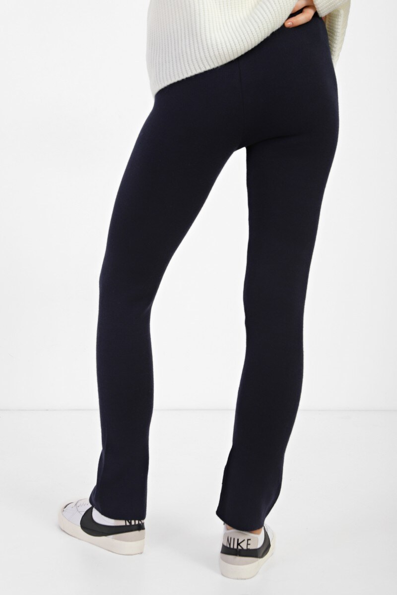 Straight-cut knitted trousers with slits 4038375 buy at the price 1015 ...