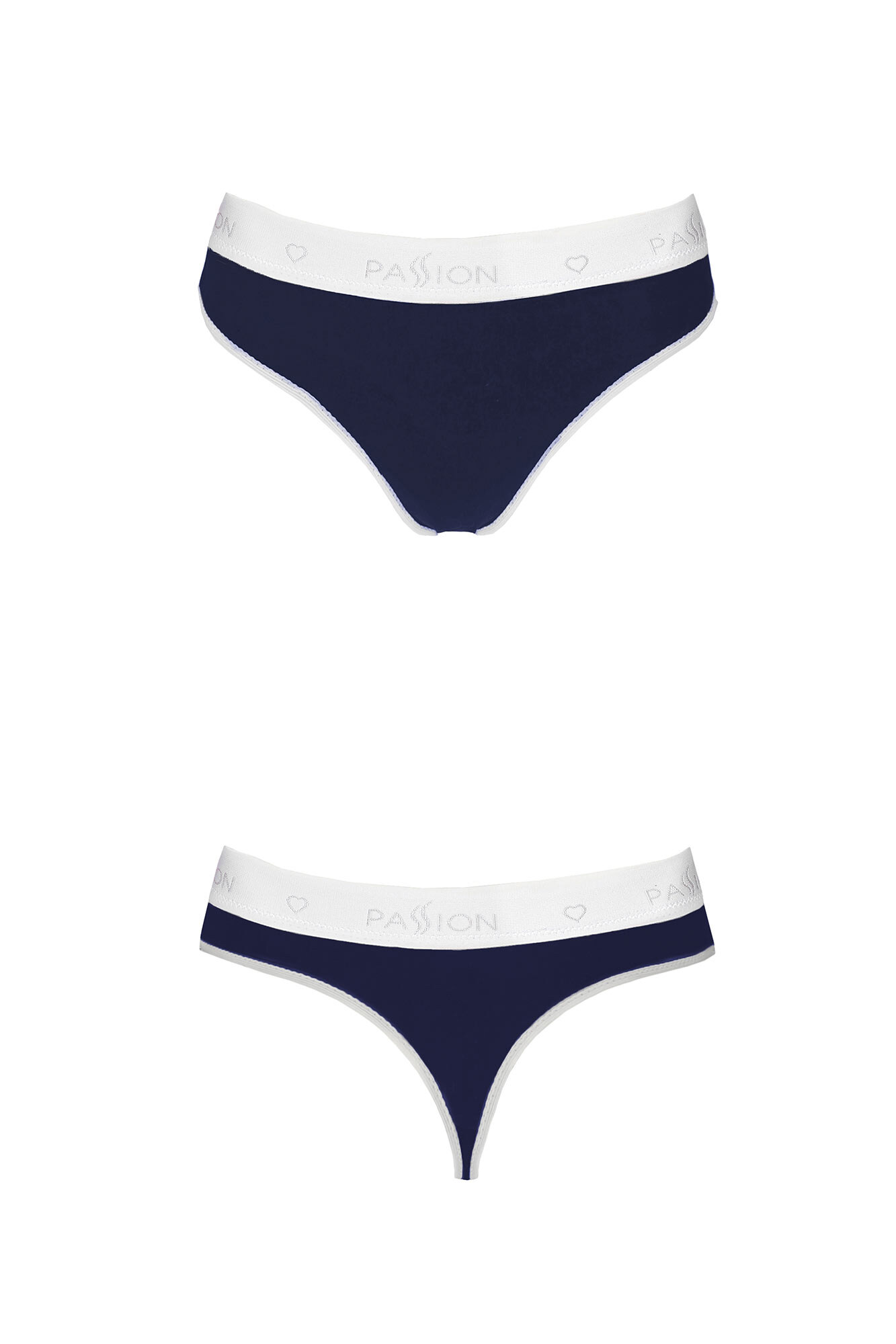 Cotton thong panties in a sporty style with a wide elastic band Passion  4026734 buy at the price 359 UAH. in the online store Garne