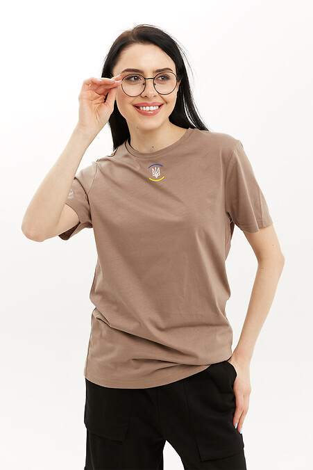 T-Shirt LUXURY Gelbblaues Wappen. T-Shirts. Farbe: beige. #9001001