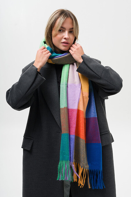 Karierter Damenschal in Turner Orange - #8056004