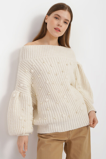 Women's sweater. Jackets and sweaters. Color: beige. #3400006
