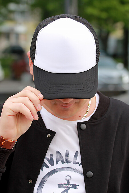 LKW-Kappe. Hüte, Baskenmützen. Farbe: das schwarze, weiß. #5555007