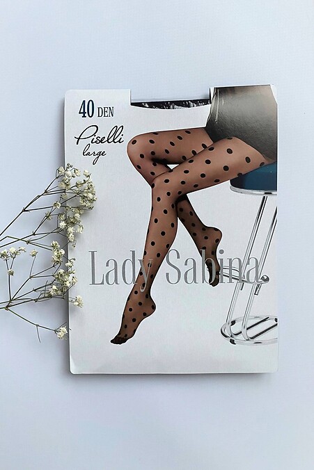 Damenstrumpfhose 40 den LS Piselli groß schwarz - #8055012
